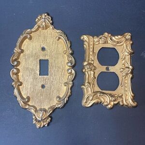 Metal Light switch and outlet covers - vintage